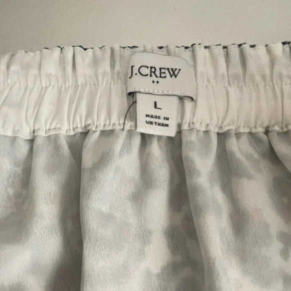 J Crew Woman’s Mini Skirt Size Large Paisley Green Orange Print Flouncy Elastic - Picture 6 of 6